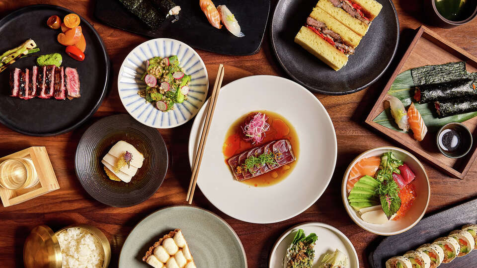 A spread of dishes from Uchiko.