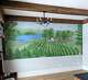 An accent wall that features a mural, like the one seen here created by Stephanie Salway, owner and creative director of Starlily Design Studio LLC, offers a personal touch and serves as conversation pieces.