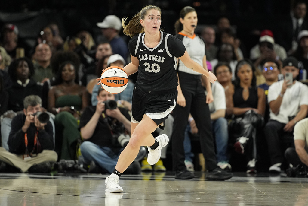 Las Vegas Aces guard and Iowa Hawkeyes grad Kate Martin in WNBA