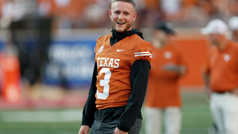 Texas quarterback Quinn Ewers was on the sidelines against Louisiana-Monroe and is 'questionable' for Saturday's game vs. Mississippi State.