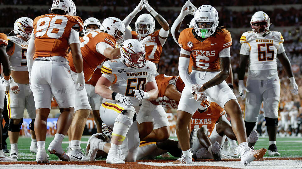 The Longhorns celebrate a safety against Louisiana-Monroe but the competition gets tougher as SEC play begins.