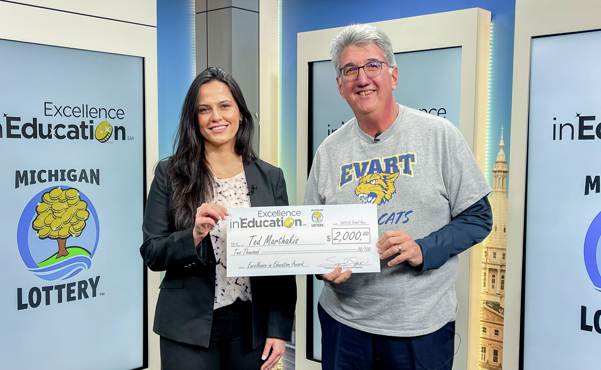 Evart High School's Ted Marthakis wins Excellence in Education award