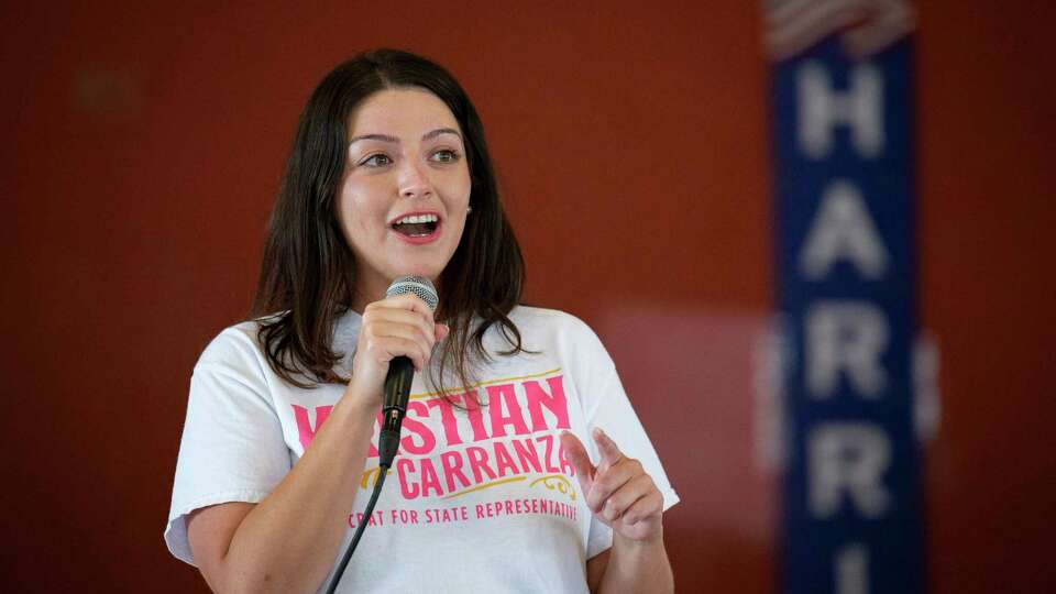 Democrat Kristian Carranza is running for the state House against Rep. John Lujan in one of the most closely watched races this election cycle. Carranza spoke at the Democrats United Pachanga at Mission County Park Saturday. The event featured local party leaders, state representatives and candidates for office.