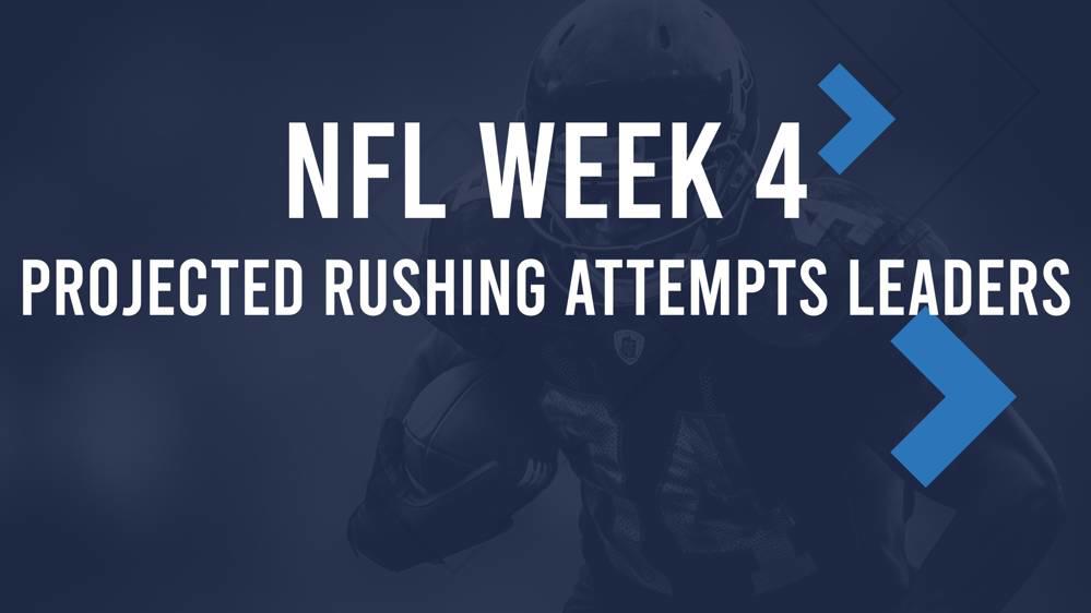 NFL Week 4 Projected Rushing Attempts Leaders