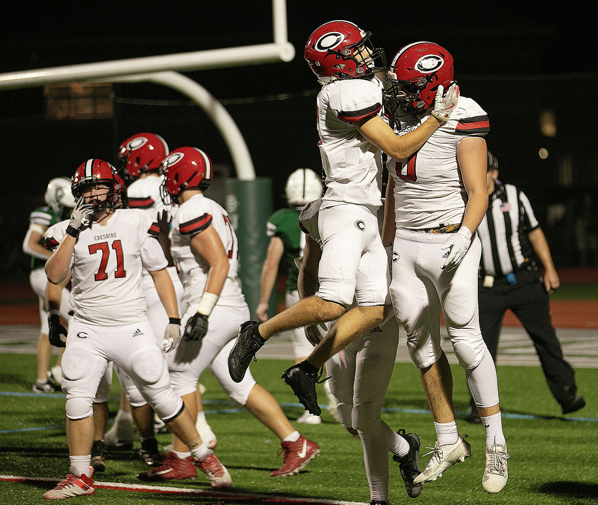 Cheshire High School football uses defensive effort to stop Guilford