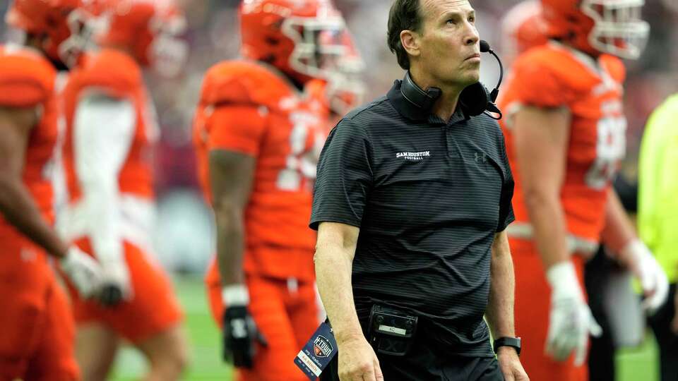 Sam Houston State Bearkats head coach KC Keeler during the first half of the H-Town Showdown college football game at NRG Stadium on Saturday, Sept. 28, 2024, in Houston.