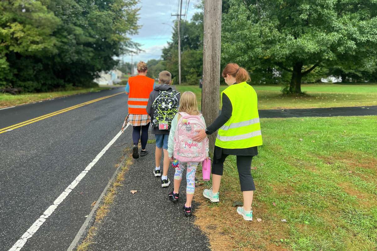 Meriden residents unite for 'walking bus' initiative, fostering community and pedestrian safety