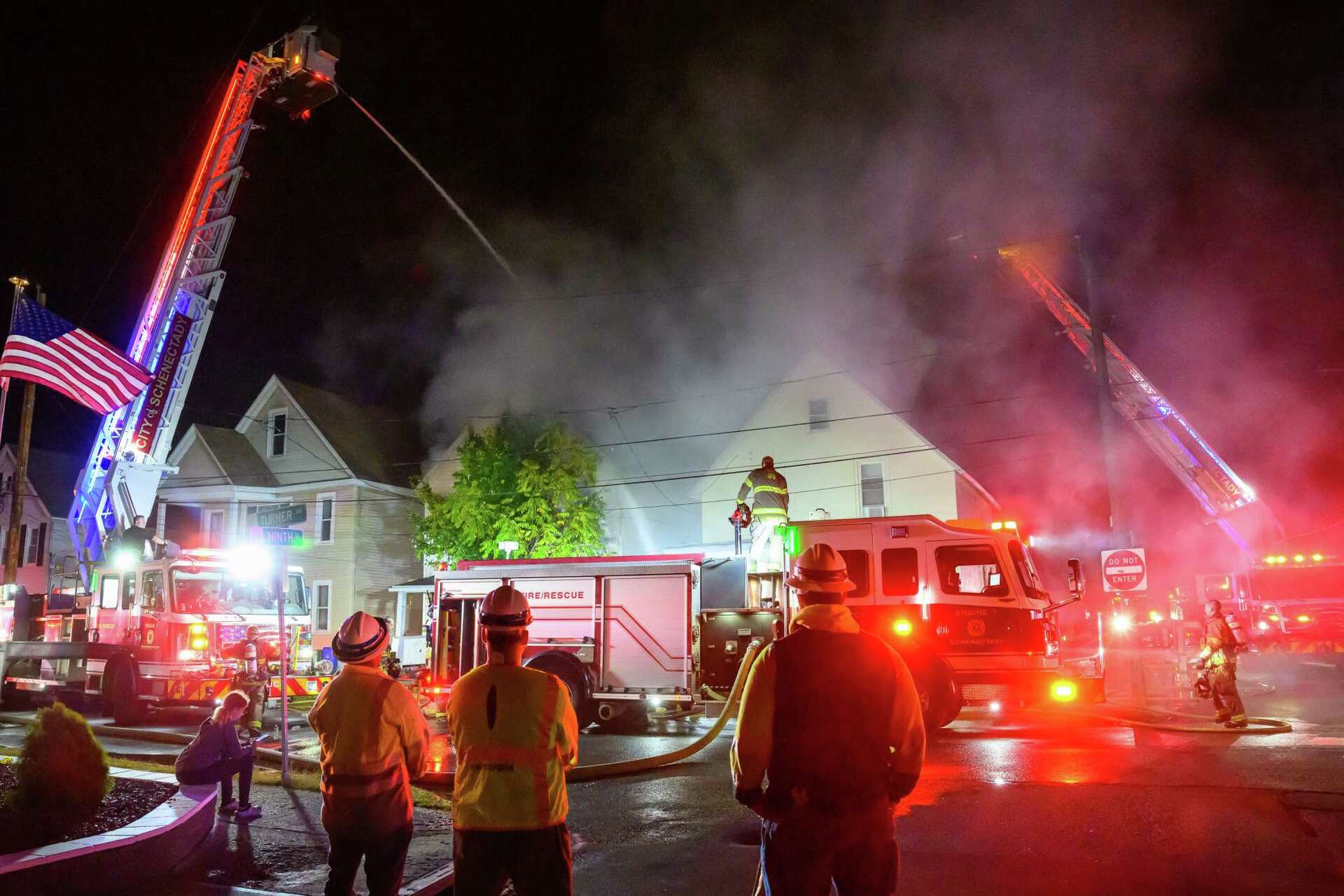 Four firefighters injured battling blaze in Schenectady