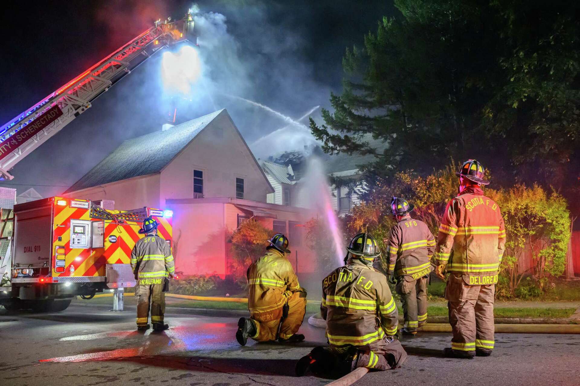 Four firefighters injured battling blaze in Schenectady