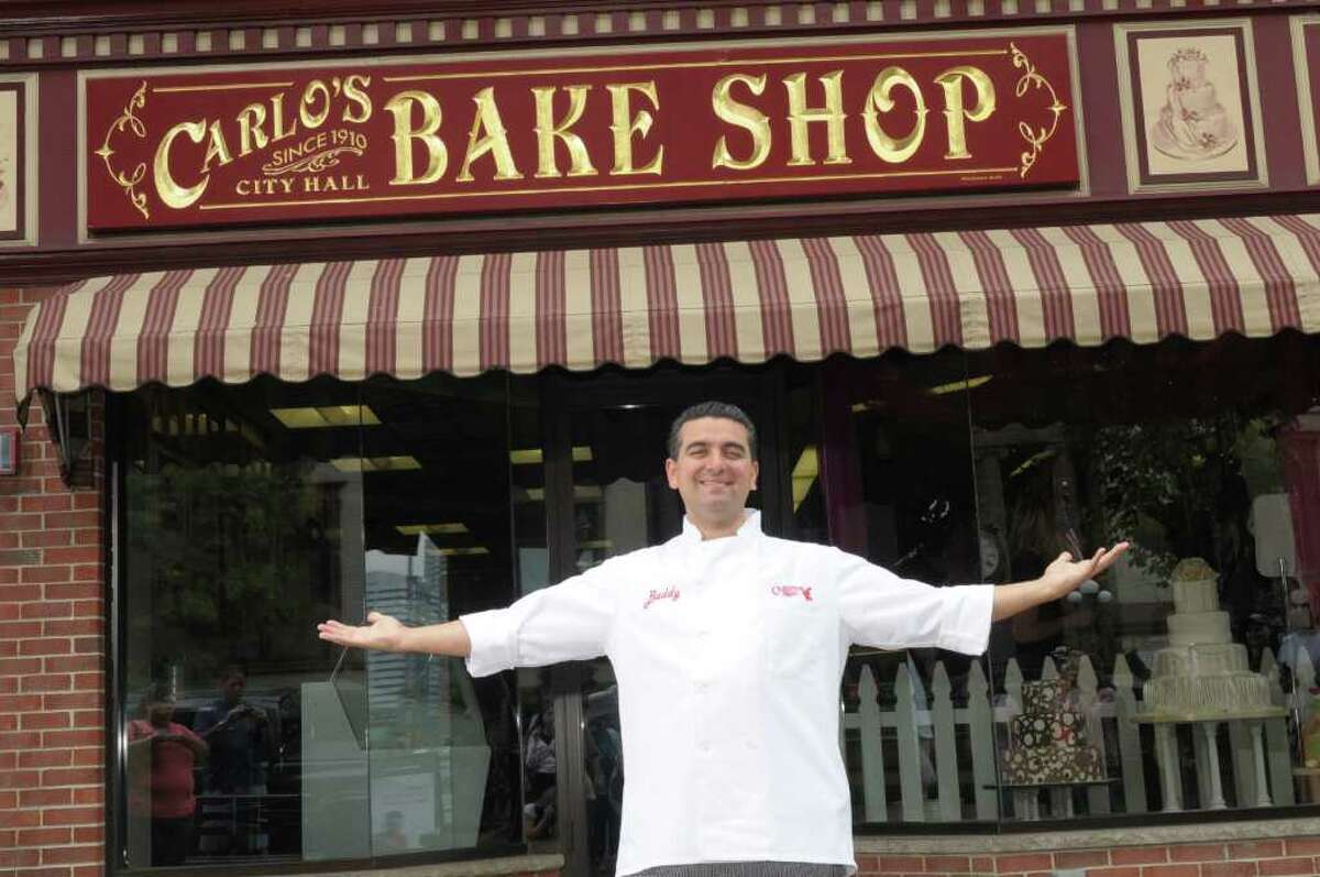 Baker Buddy Valastro stands outside of his Hoboken, N.J., bakery.