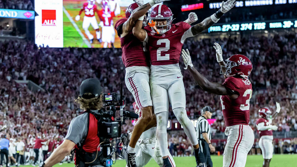 Alabama celebrates its win over Georgia.