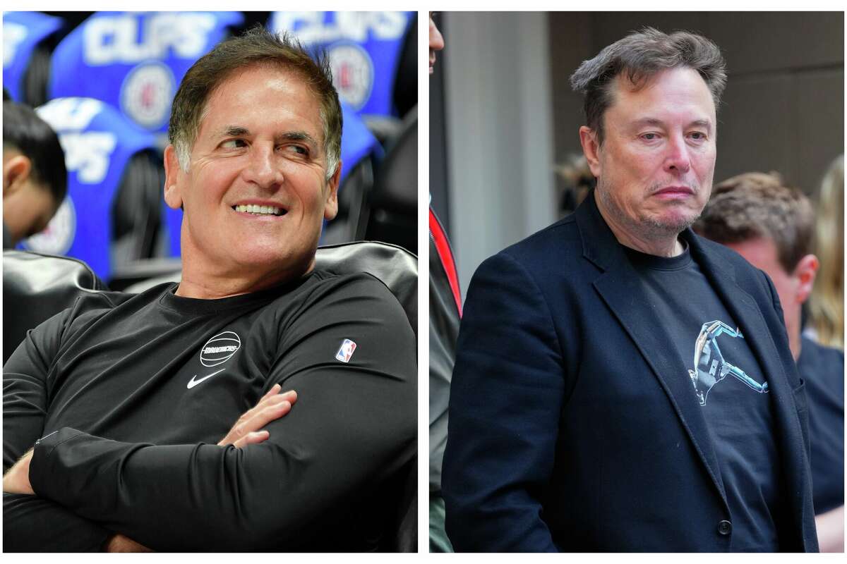 On Sunday, Mark Cuban (left) offered words of warning for Elon Musk (right) regarding his seemingly unconditional political support for former President Donald Trump