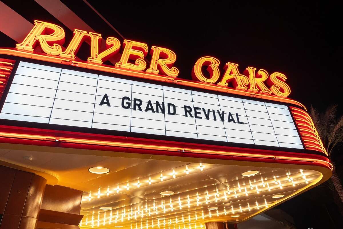 The River Oaks Theatre marquee.