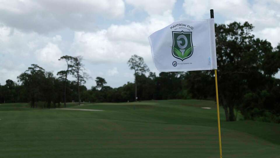 A pin flag at Gus Wortham Park Golf Course at 7000 Capitol Street, Tuesday, June 30, 2020, in Houston .