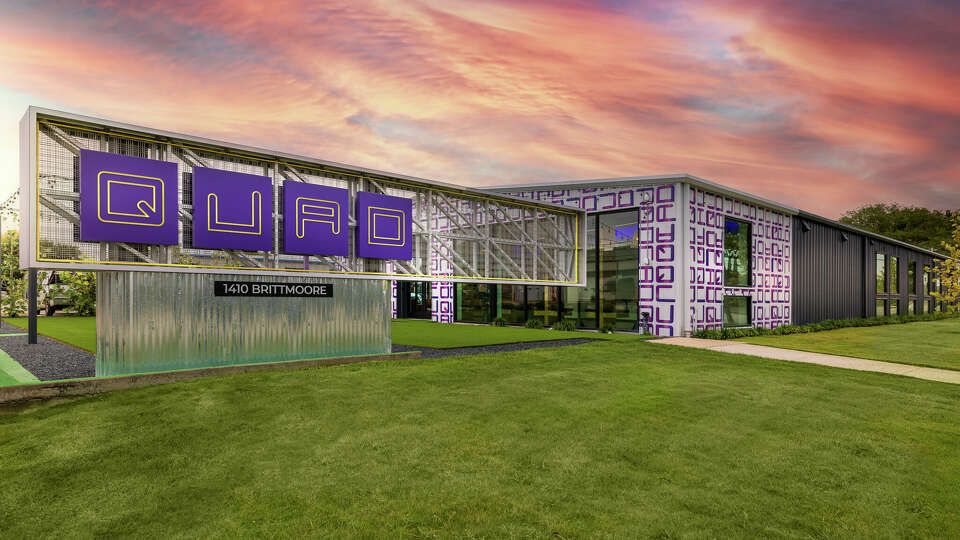 The Quad at Brittmoore, a creative office campus at 1410 Brittmoore Road, is a development of Pagewood and Wile Interests in former industrial buildings. 