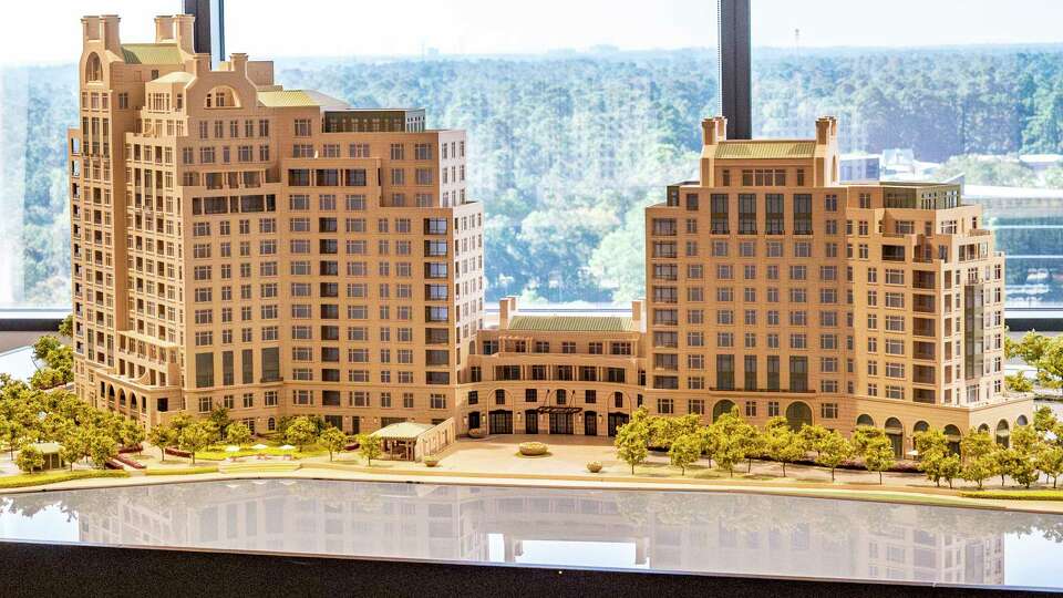 A scale architectural model of the new The Ritz-Carlton Residences, The Woodlands, is on display Wednesday, Oct. 2, 2024 in The Woodlands.