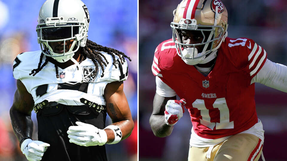 San Francisco 49ers receiver Brandon Aiyuk is underperforming and unhappy. The Raiders’ Davante Adams is disgruntled. Perhaps swapping the receivers for each other is the solution.