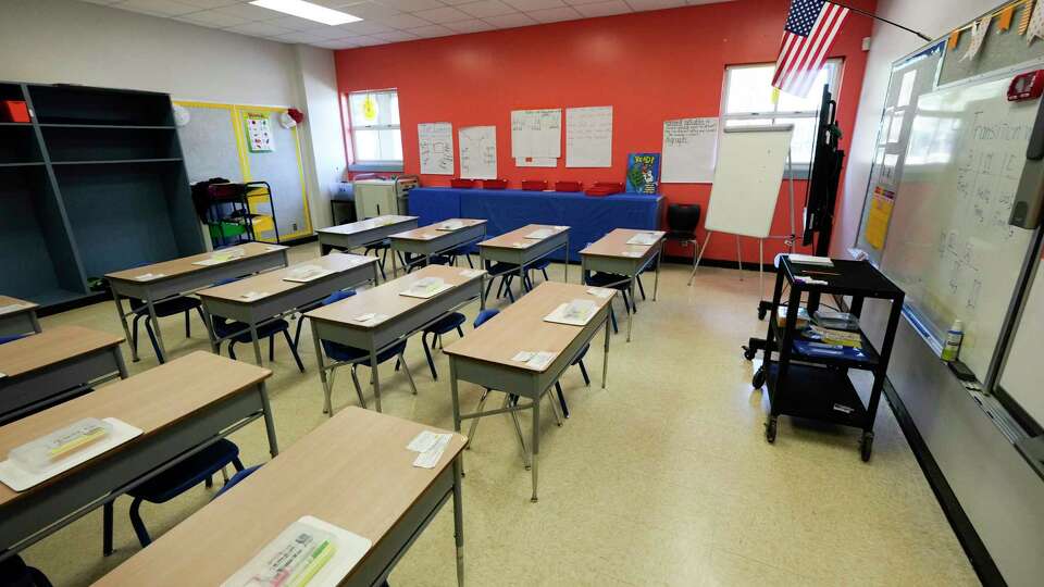 A classroom is shown at Benavidez Elementary School on Thursday, Oct. 3, 2024 in Houston. If passed, HISD's $4.4 billion bond proposes spending more than $29 million to renovate the campus.