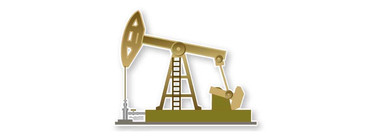 A drawing of a pumpjack.