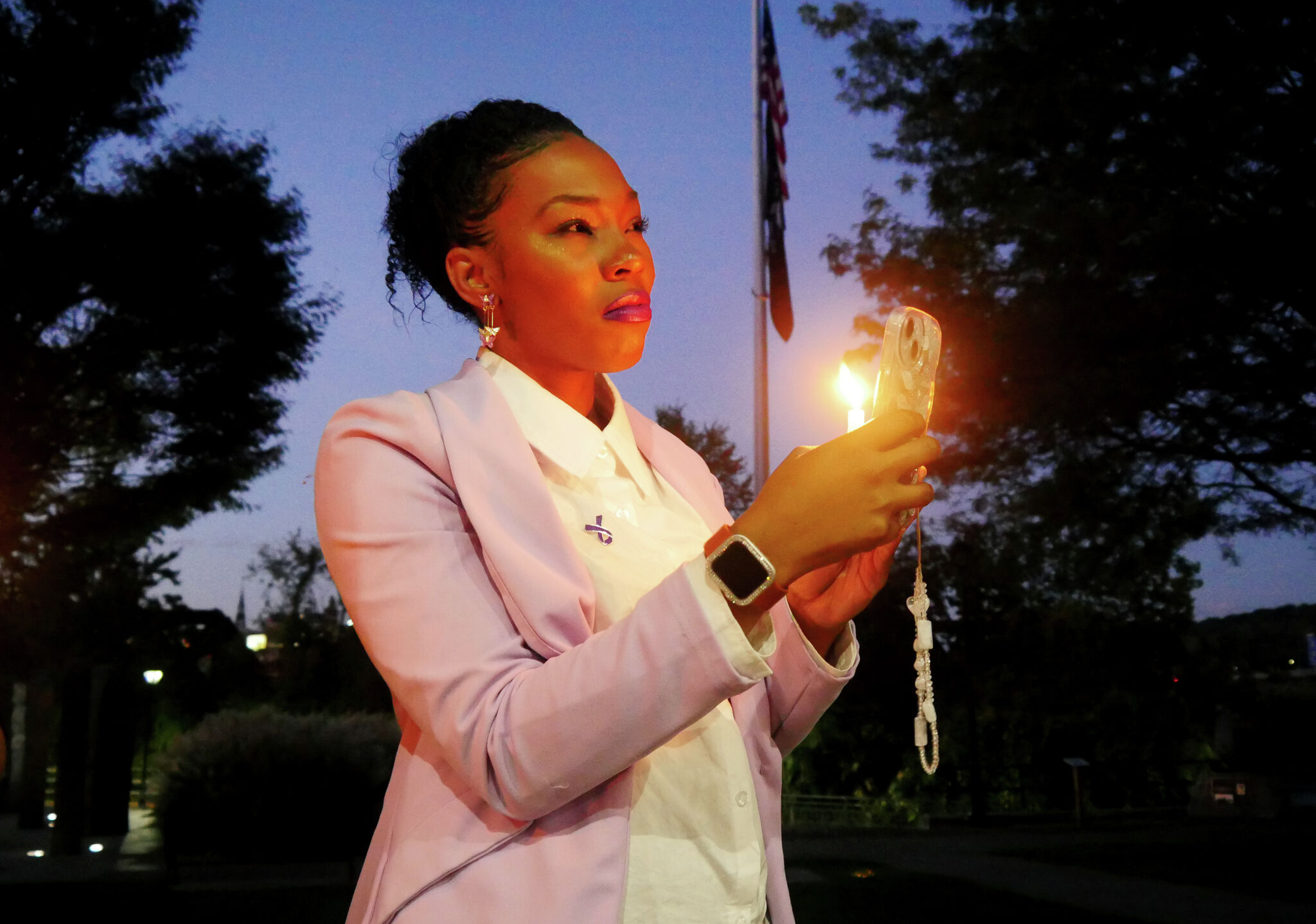 In photos Shelton candlelight vigil honors survivors of domestic viol