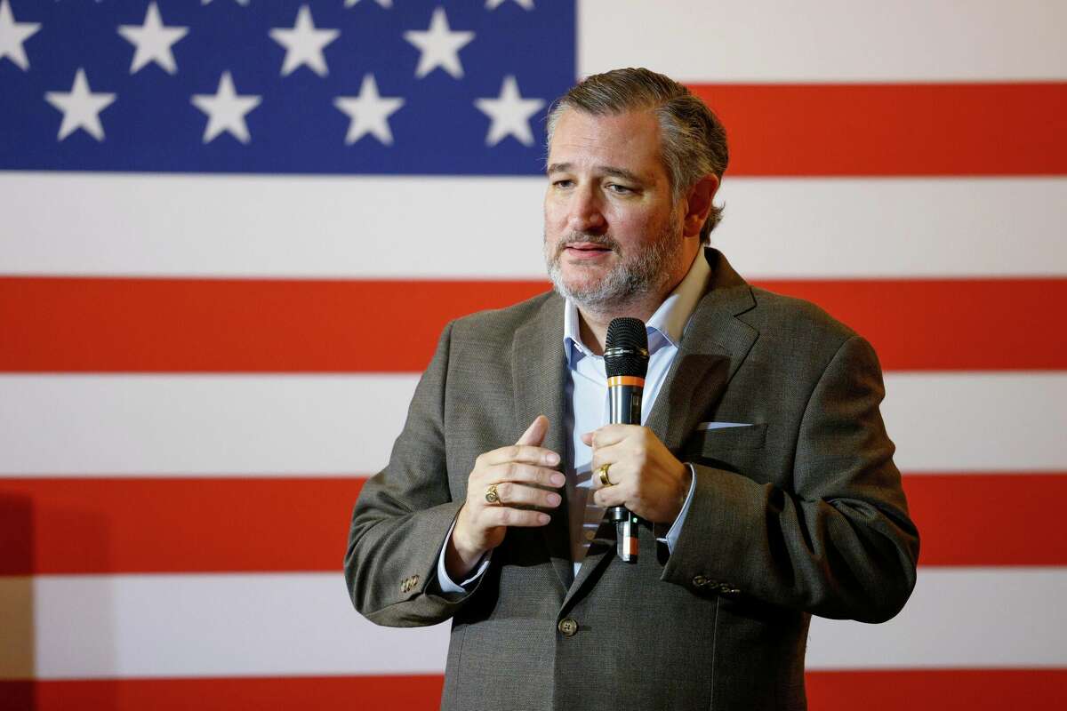Sen. Ted Cruz, R-Texas, speaks to supporters during a campaign rally at Outpost 36 BBQ, Saturday, Oct. 5, 2024, in Keller, Texas.