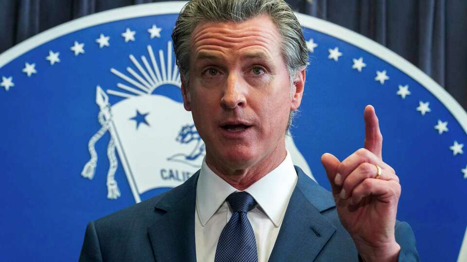 FILE - California Gov. Gavin Newsom speaks during a news conference Thursday, March 21, 2024, in Los Angeles. (AP Photo/Damian Dovarganes, File)