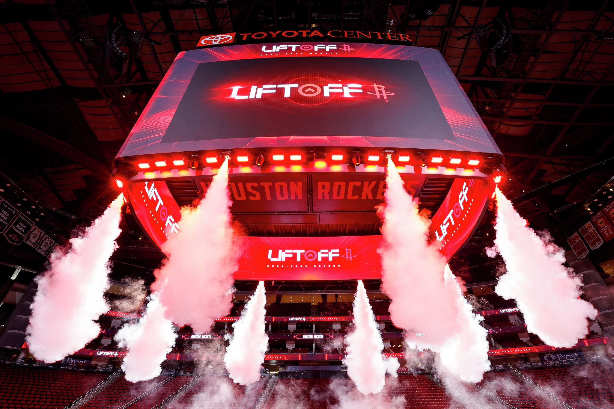 Houston Rockets Team unveils bigger scoreboard, new uniform sponsor