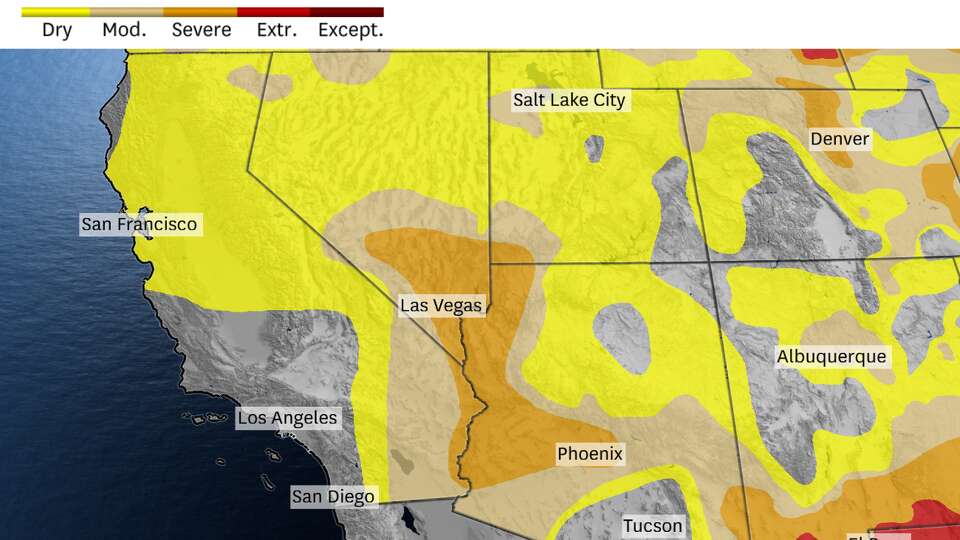 Severe drought conditions expanded across California, Nevada, Arizona and Utah according to Thursday’s U.S. Drought Monitor update.