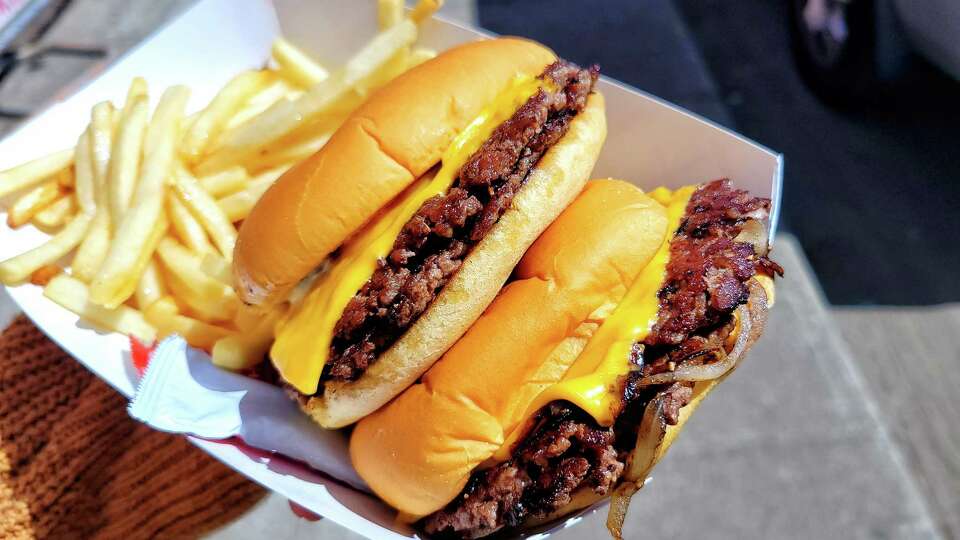 Burgs from Fast Times Burgers, a pop-up in West Oakland.