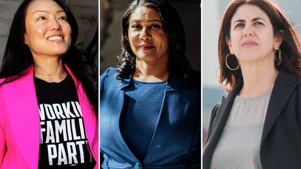 Composite of Jane Kim, London Breed and Hillary Ronen.