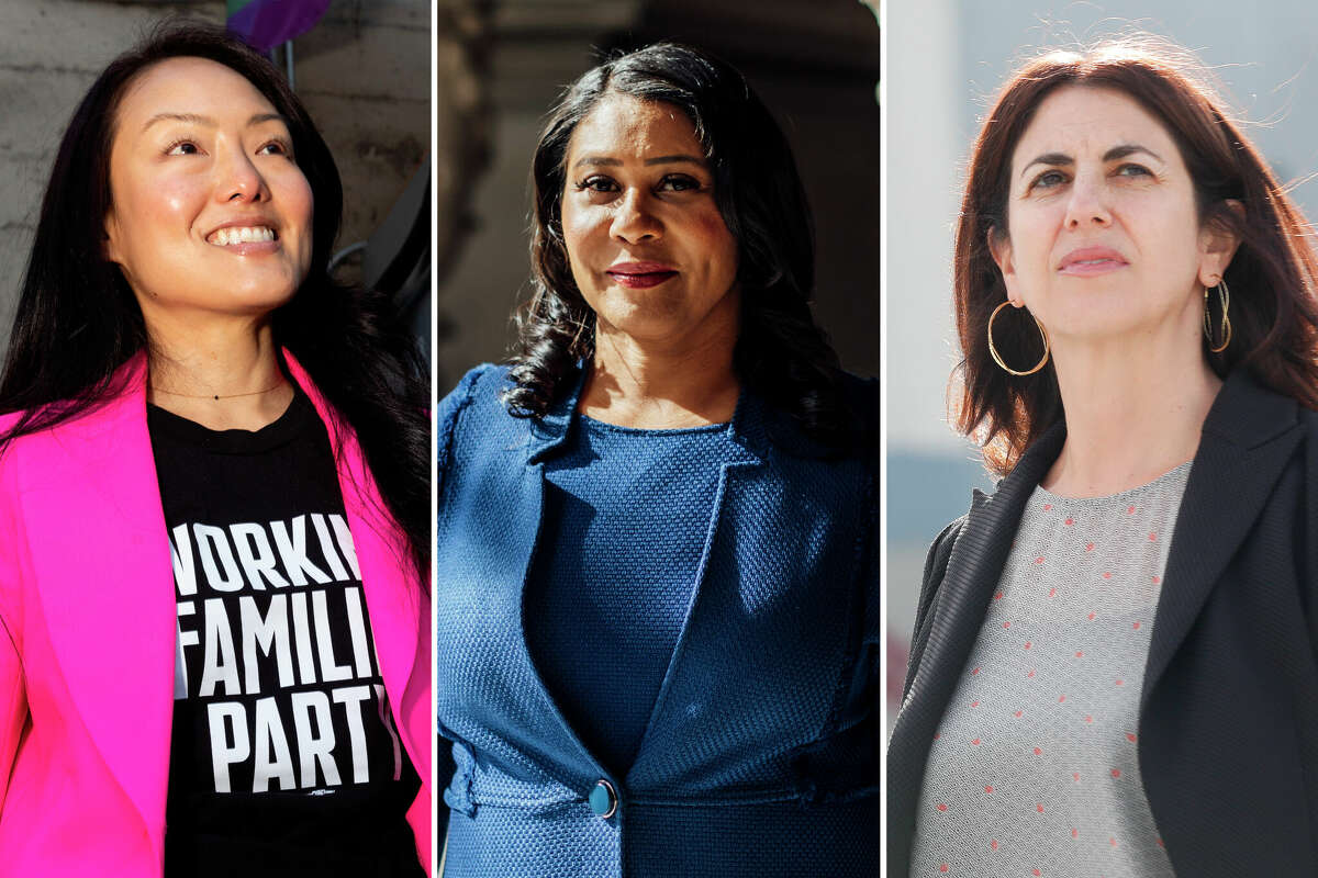 Composite of Jane Kim, London Breed and Hillary Ronen.