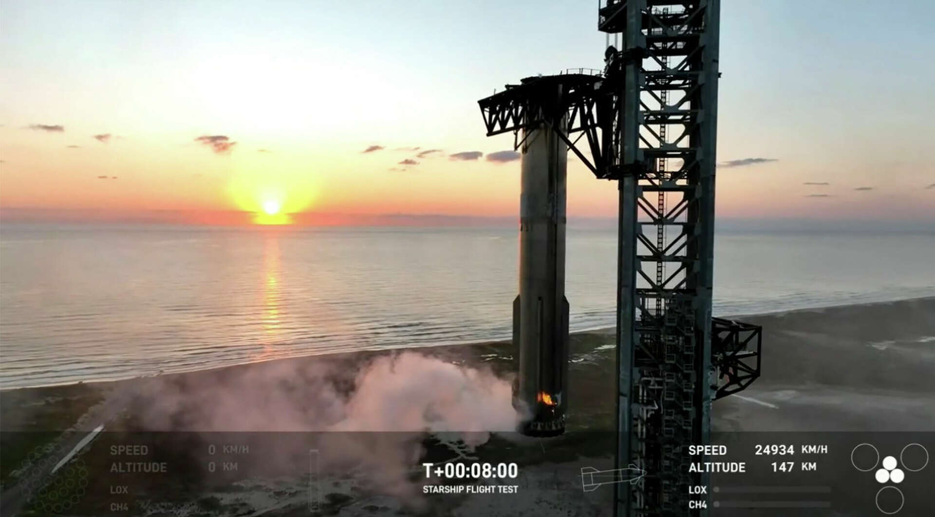 Spacex Launches Starship From South Texas Catches Lands Booster