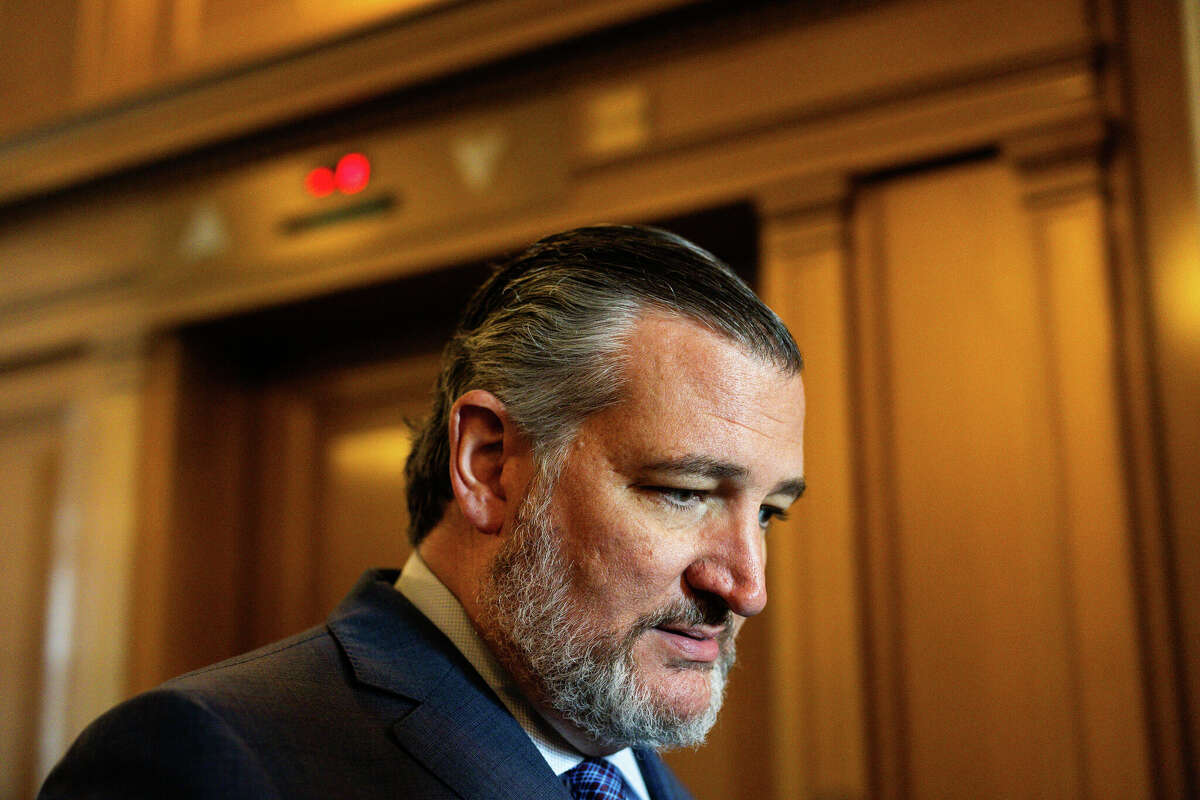 WASHINGTON, DC - JULY 25: Sen. Ted Cruz (R-TX) departs from the Senate Chambers following a cloture vote on the Kids Online Safety Act in the U.S. Capitol Building on July 25, 2024 in Washington, DC. Proponents of the bipartisan Kids Online Safety Act, say the bill aims to protect children from online harms for the first time since 1998. It has support from parents' groups, advocacy organizations, and companies like Microsoft, X, and Snap. (Photo by Tierney L. Cross/Getty Images)