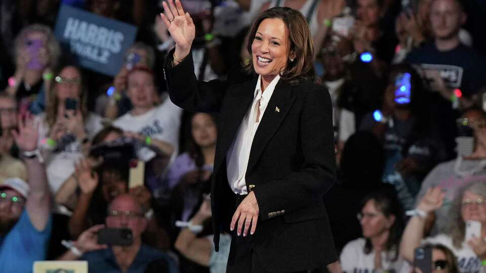 Democratic presidential nominee Vice President Kamala Harris speaks during a campaign event at East Carolina University, Sunday, Oct. 13, 2024, in Greenville, N.C.