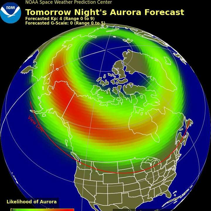 NOAA viewline map: Northern lights forecasted for Tuesday Oct. 15