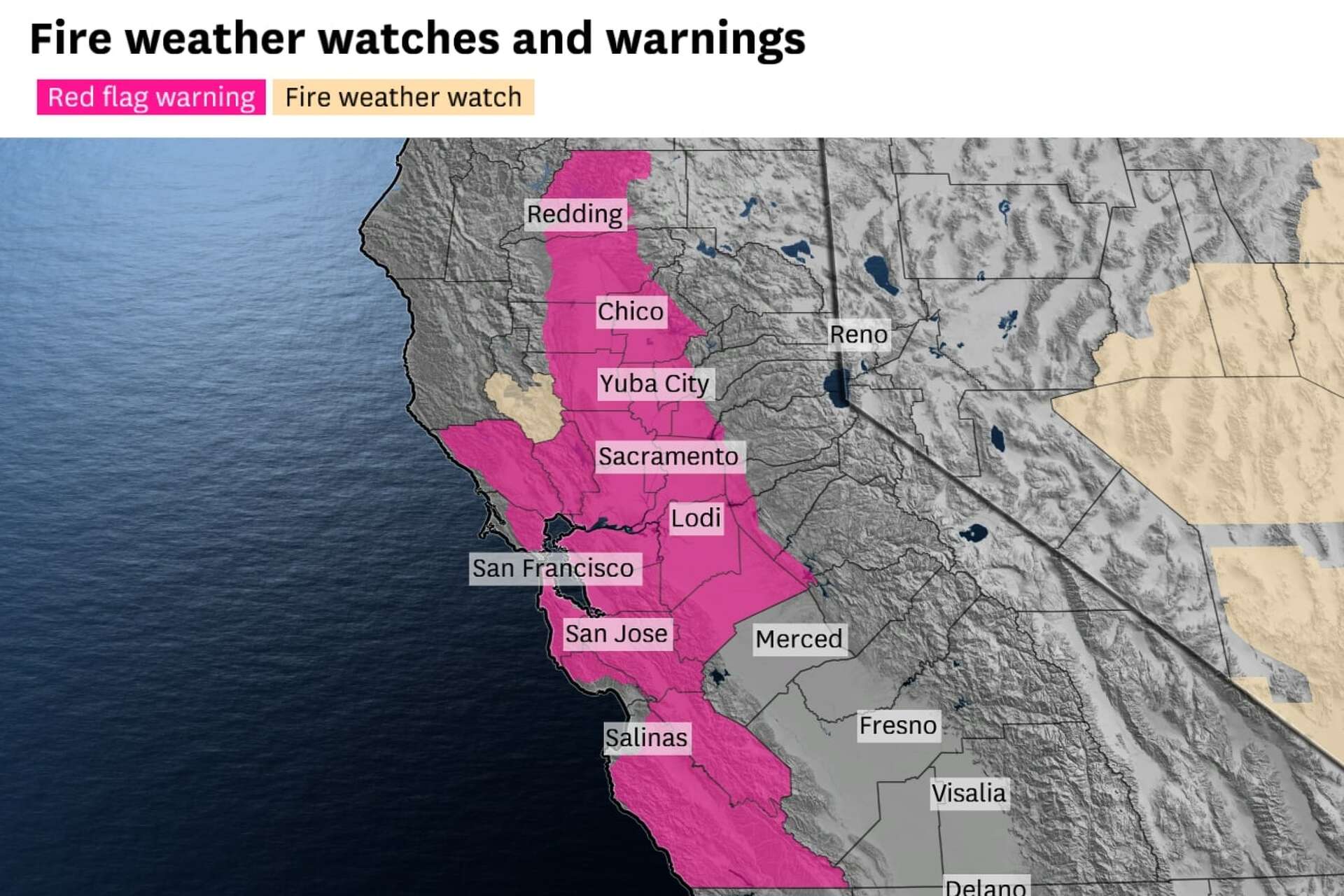 Red flag warning could prompt PG&E to cut power in Bay Area