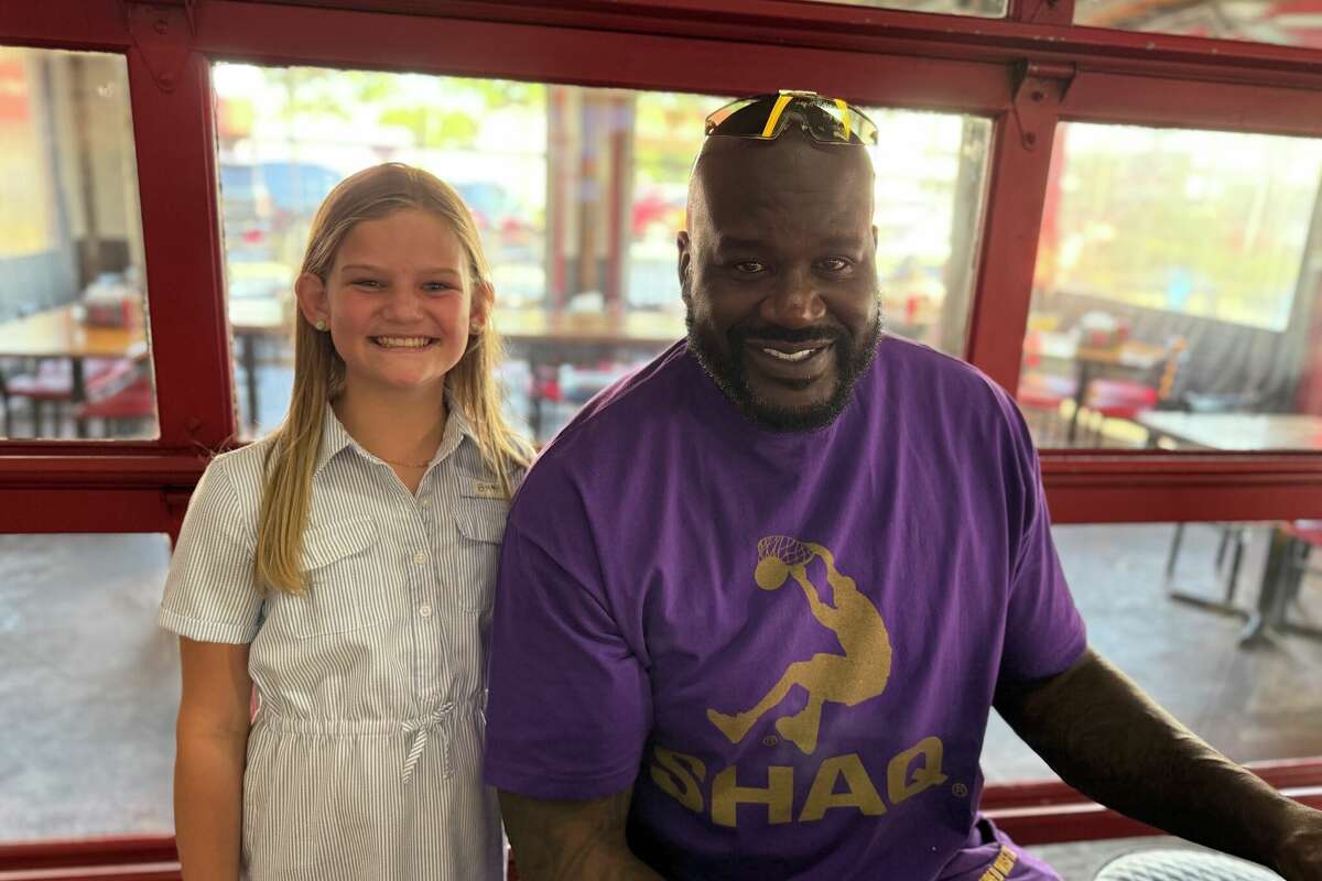 Former NBA player and Inside the NBA host Shaquille O'Neal had lunch at Jax Grill on Monday, Oct. 14, 2024 in Bellaire, Texas.