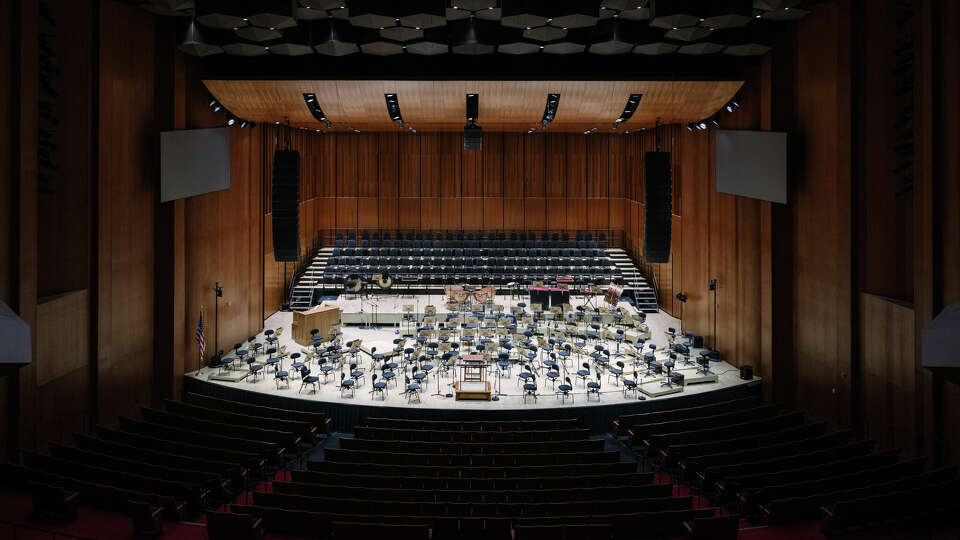 The newly renovated auditorium in Jones Hall at Opening Night of the 2024-25 Houston Symphony Season.