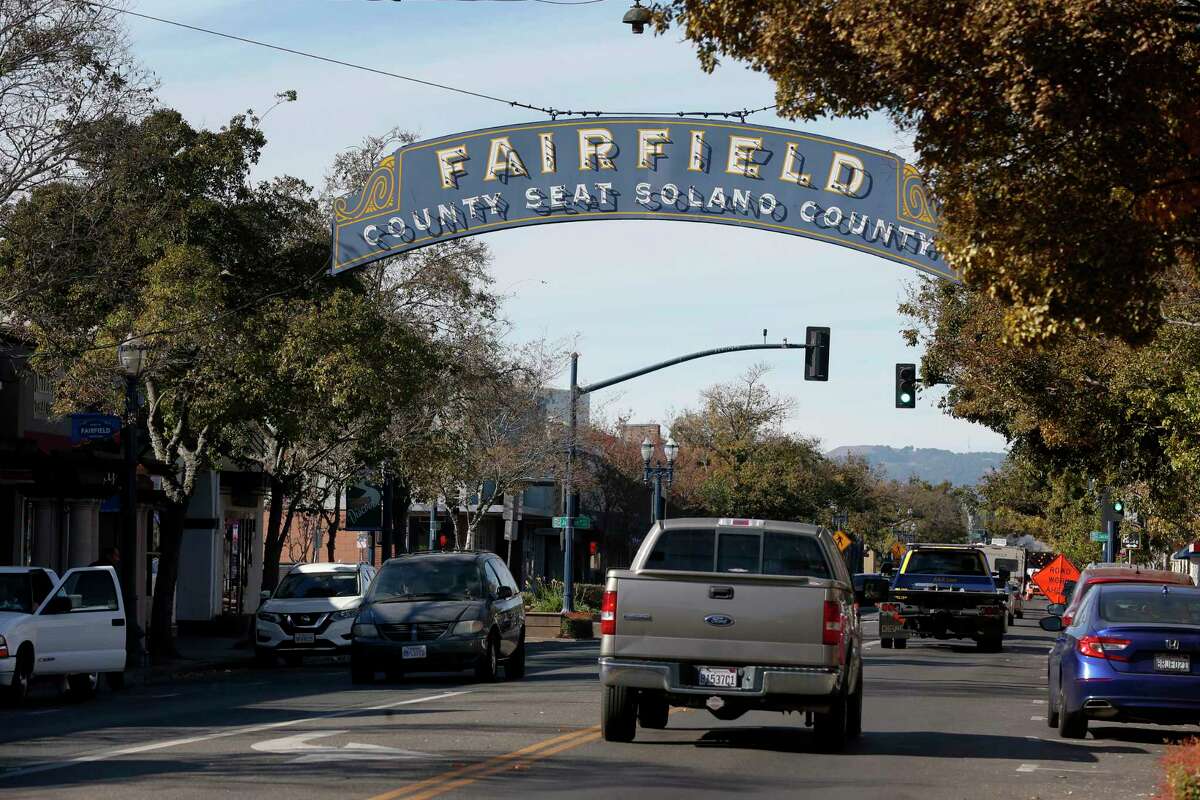 Downtown Fairfield, Calif. is seen on Tuesday, Nov. 10, 2020. Nearly 34 percent of Solano County voters, where Fairfield is the county seat, cast their ballots for Donald Trump.