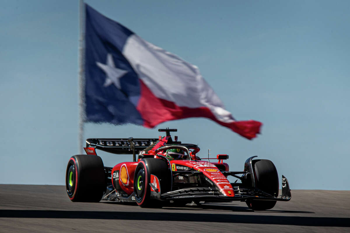 Charles Leclerc of Monaco driving the (16) Scuderia Ferrari SF-23 Ferrari during the Formula 1 Lenovo United States Grand Prix 2023 on October 20th, 2023 in Austin.