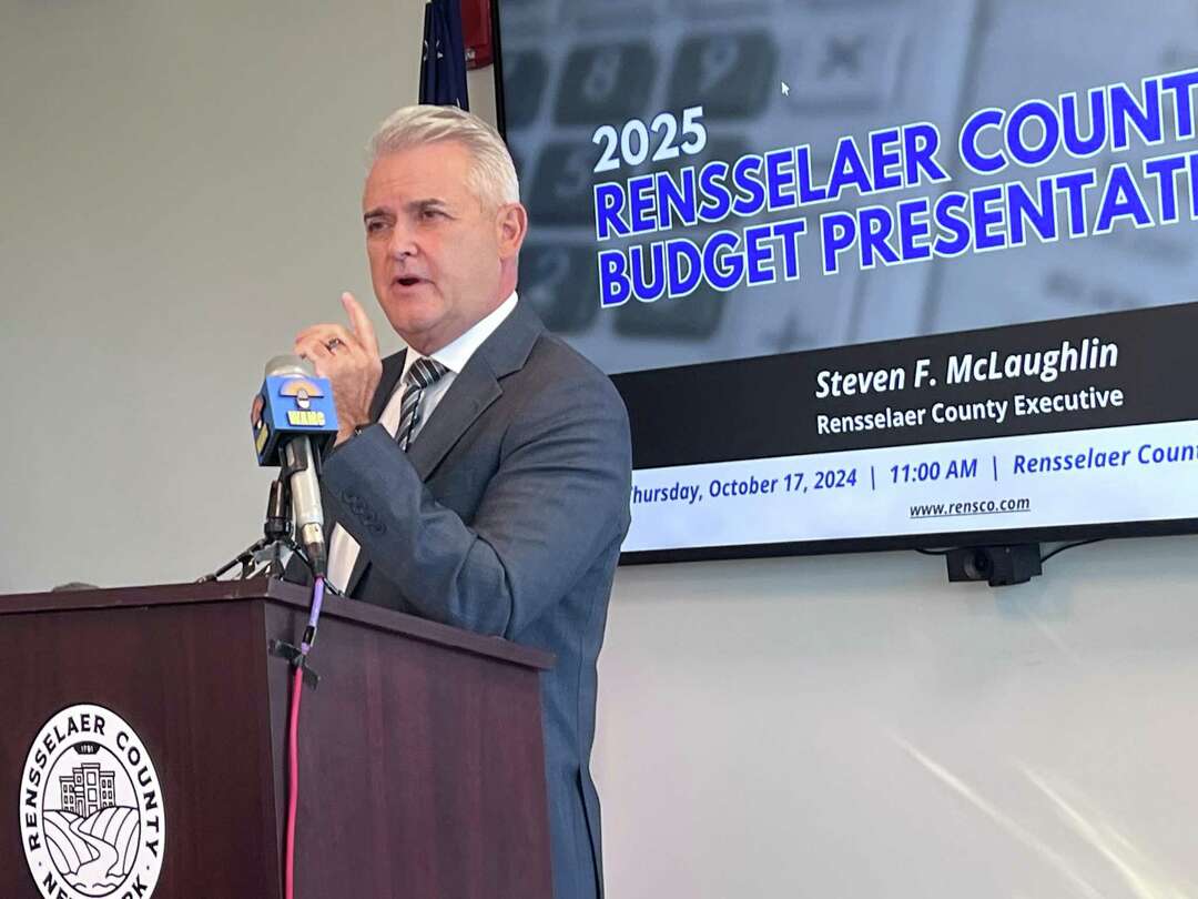 Rensselaer County Executive Steve McLaughlin's budget cuts taxes