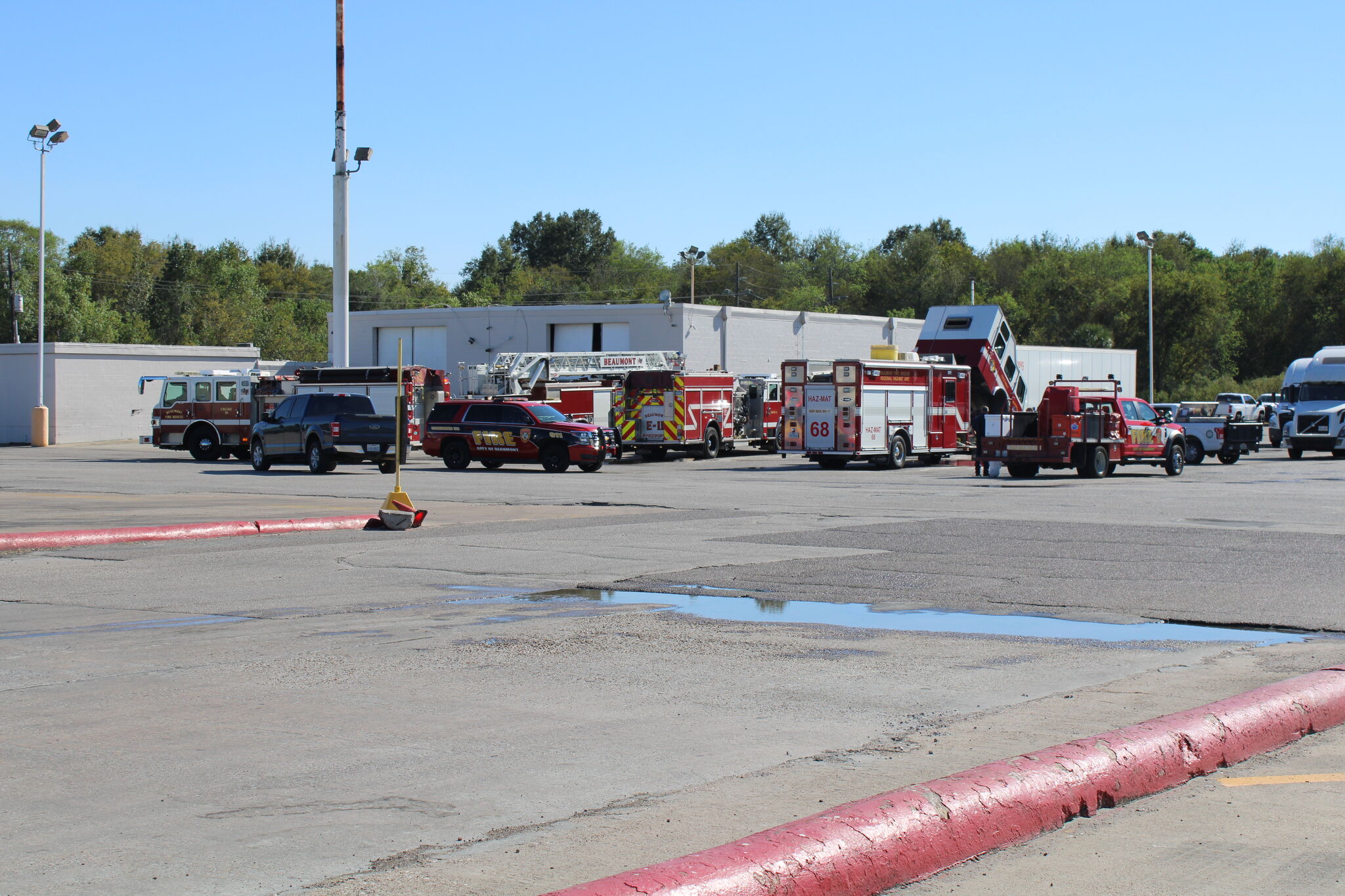 The Petro truck stop in Beaumont had a hazmat situation