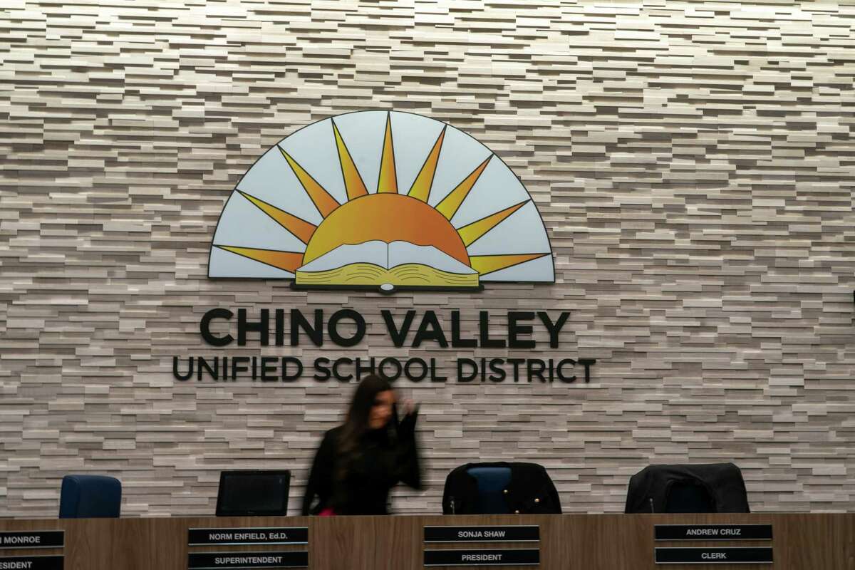 Sonja Shaw, president of the Chino Valley Unified School District, during a board meeting in Chino, California on Thursday, September 19, 2024.