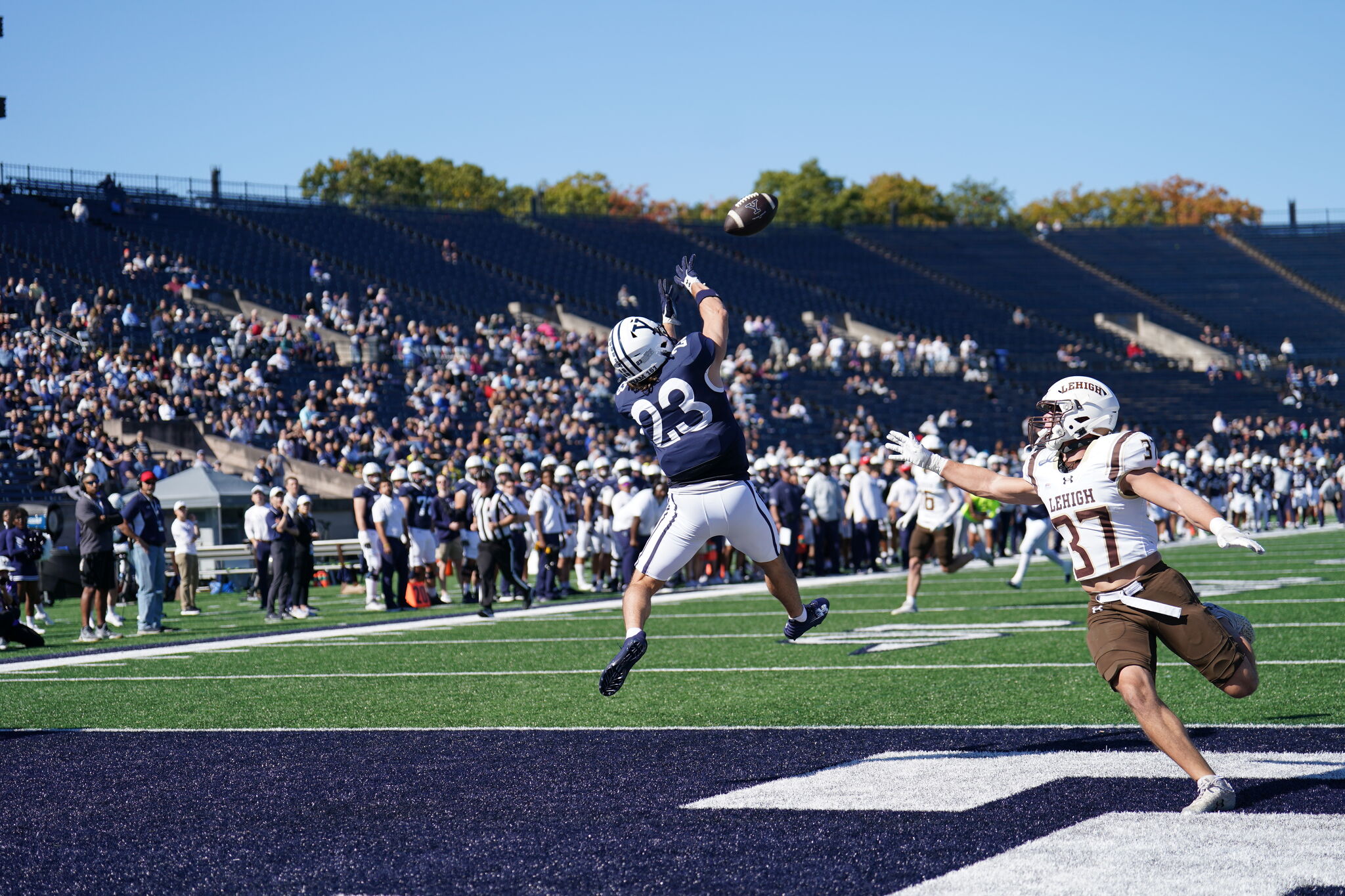 Yale football beats Lehigh as defense forces four turnovers