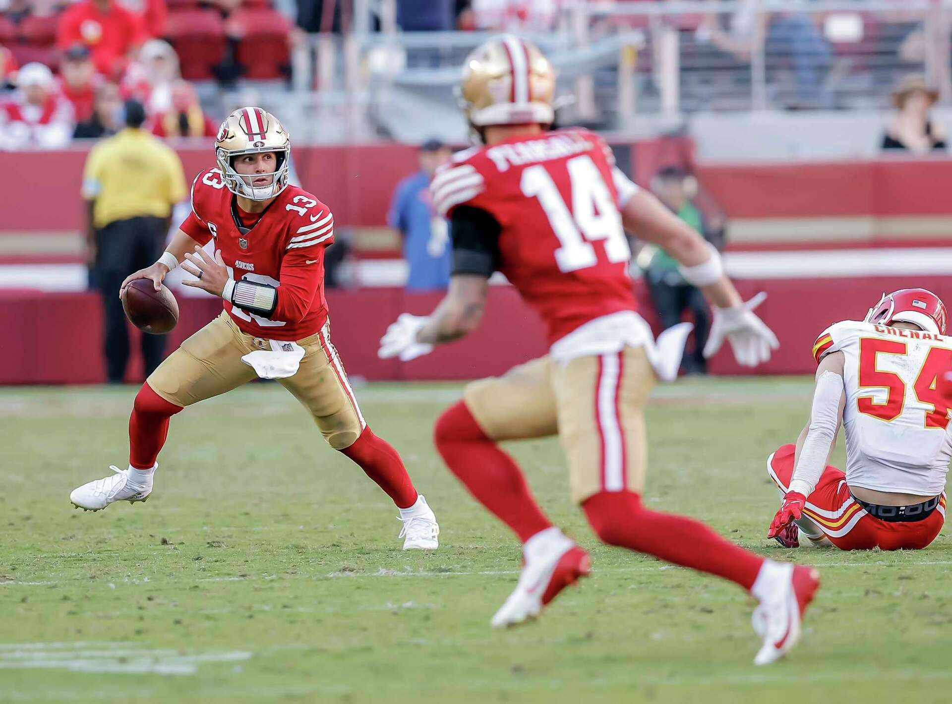 49ers game grades: Banged-up and humbled at home by unbeaten Chiefs