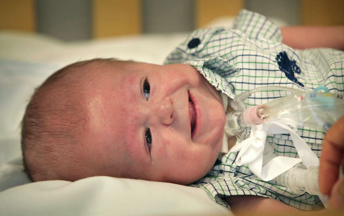 James, a charmer, has won the hearts of many nurses with his smile.