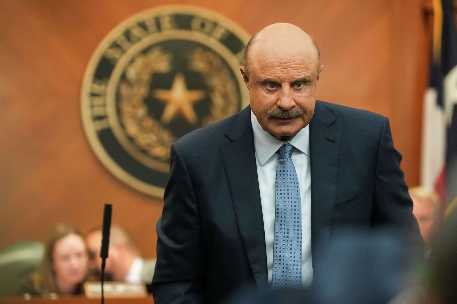 Phil McGraw, known as Dr. Phil, leaves after testifying in a Texas House of Representatives Committee on Criminal Jurisprudence hearing about Robert Roberson on Monday, Oct. 21, 2024, at the state capitol in Austin.