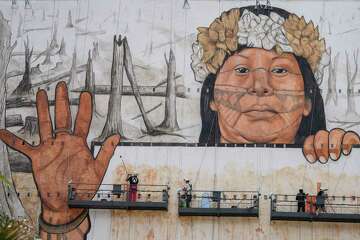 A Brazilian Artist Uses Ash And Mud For A Massive Sao Paulo Mural ...