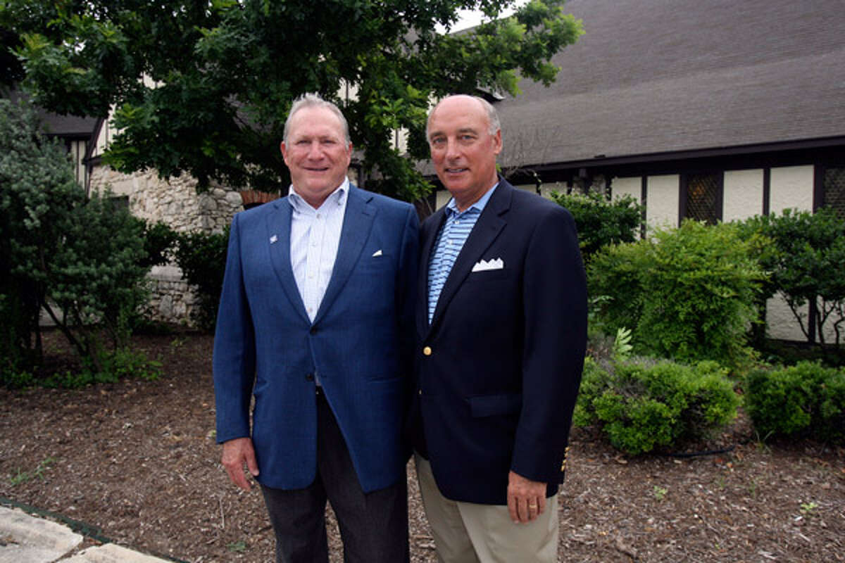 Buddy Cook (left), the chairman of the Hall of Fame board, and Reid Meyers, the executive director, have helped restart a Hall that was shut down in 1998.
