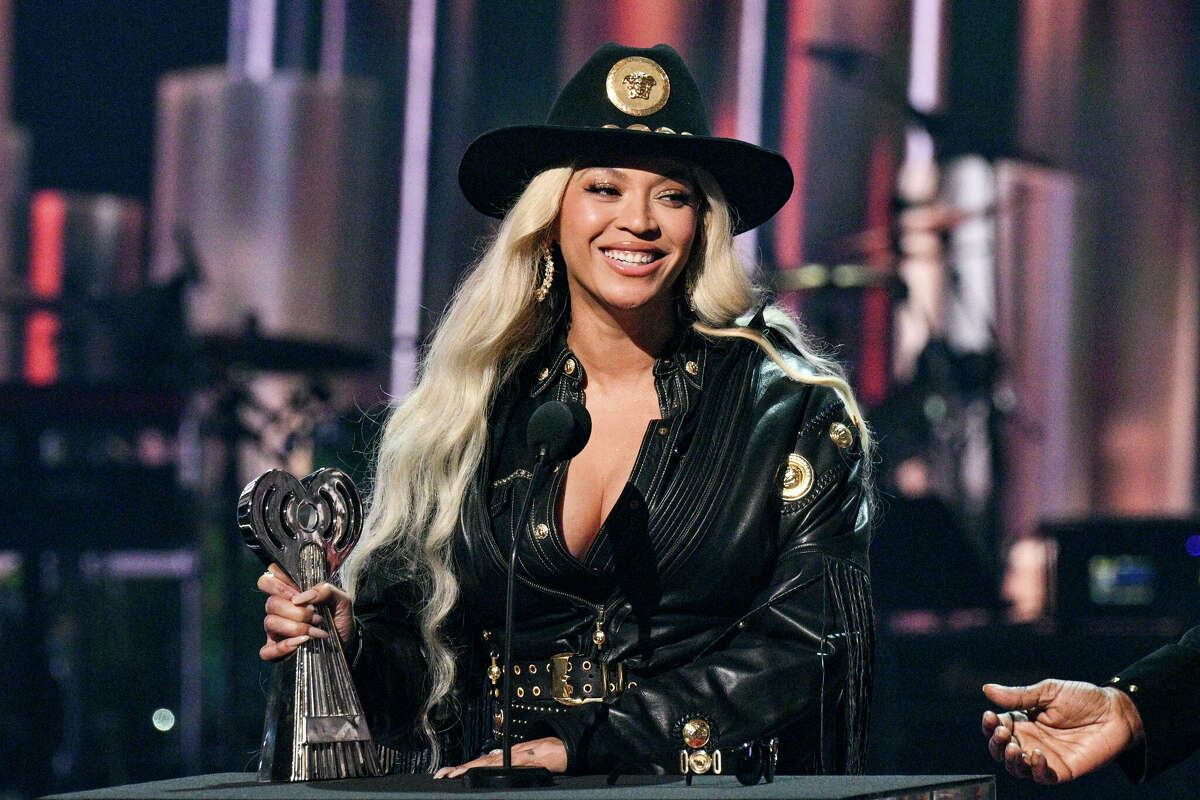 BeyoncÃ© accepts the Innovator Award at the 2024 iHeartRadio Music Awards held at the Dolby Theatre on April 1, 2024 in Los Angeles, California. (Photo by Michael Buckner/Billboard via Getty Images)